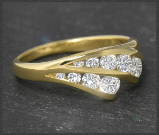 Diamant Ring mit 0,81ct Brillanten, 750 Gelbgold