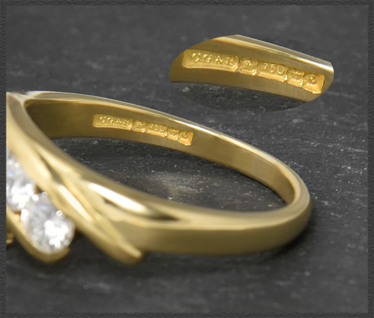 Diamant Ring mit 0,81ct Brillanten, 750 Gelbgold