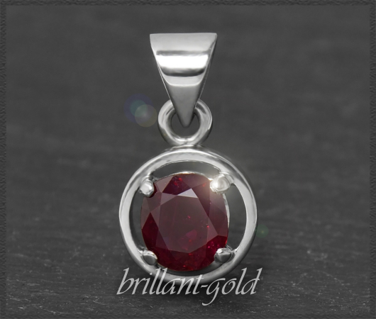 Anhänger mit 1ct Rubin, 585 Weißgold