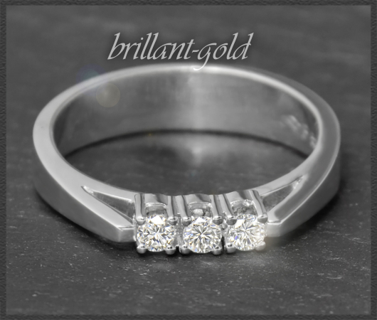 Diamant Ring, 0,20ct lupenrein & River Brillanten