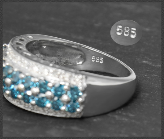 Diamant Ring mit 1,45ct Brillanten, 585 Weißgold