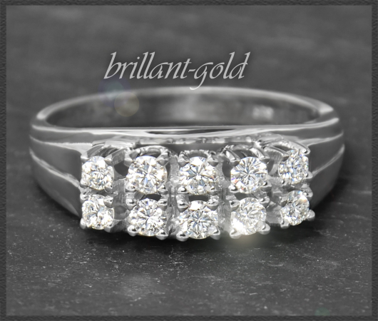 Diamant Ring, 0,58ct Lupenrein & River, 585 Weißgold