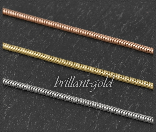 Schlangen Kette 585 Gold, 1,05/ 1,25/ 1,45mm Stärke