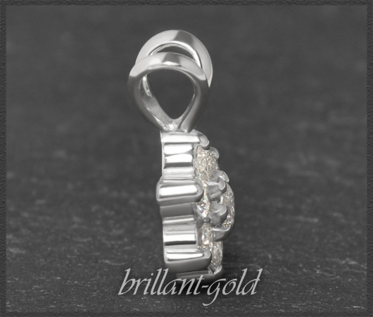 Diamant 585 Gold Anhänger Blume/Stern, Lupenrein