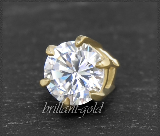 Brillant Anhänger 585 Gelbgold; 1,06ct, River, Si