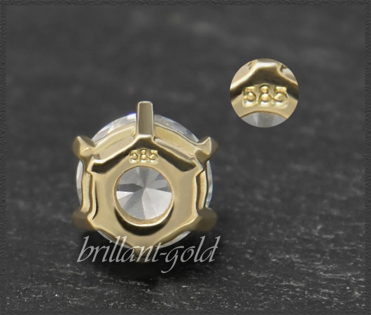 Brillant Anhänger 585 Gelbgold; 1,06ct, River, Si