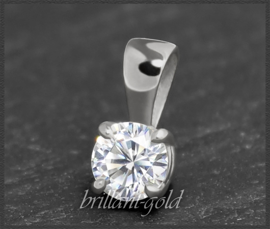 Brillant Anhänger in 585 Gold; 0,43ct, Si2