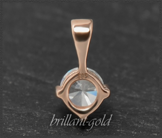 Brillant 585 Gold Anhänger; 0,34ct, DGI Zertifikat