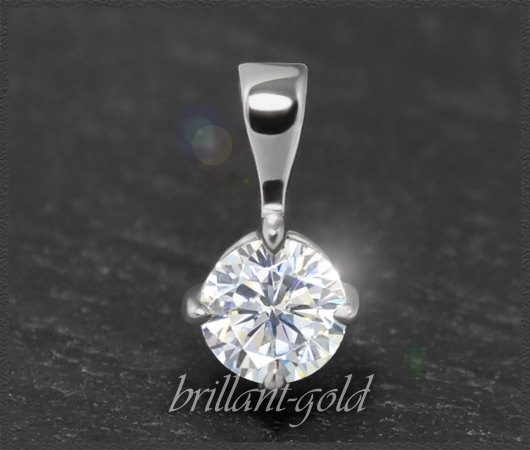 Brillant Anhänger 585 Gold; 0,29ct, DGI Zertifikat