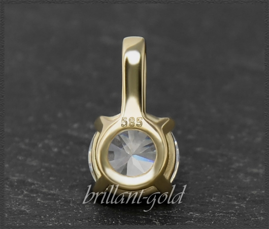 Brillant Anhänger 585 Gold; 0,74ct, Si2