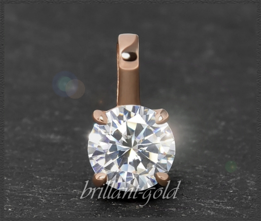 Anhänger 0,72ct Brillant; River E & Si2; 585 Gold