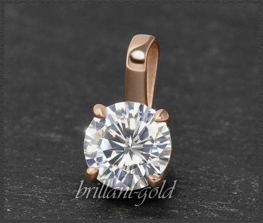 Anhänger 0,72ct Brillant; River E & Si2; 585 Gold