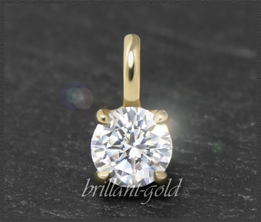 Lupenreiner Brillant Anhänger aus 585 Gold, 0,59ct