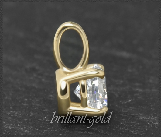 Lupenreiner Brillant Anhänger aus 585 Gold, 0,59ct