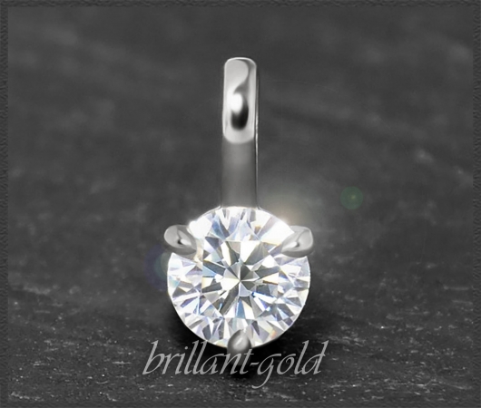 Brillant 585 Gold Anhänger; 0,23ct; DGI Zertifikat