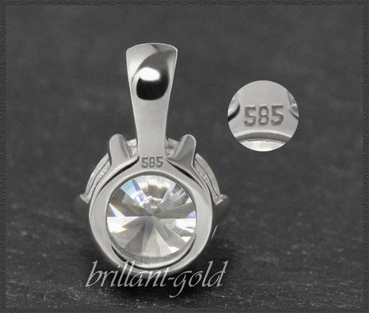 Brillant Anhänger 585 Gold, 1,50ct Diamant
