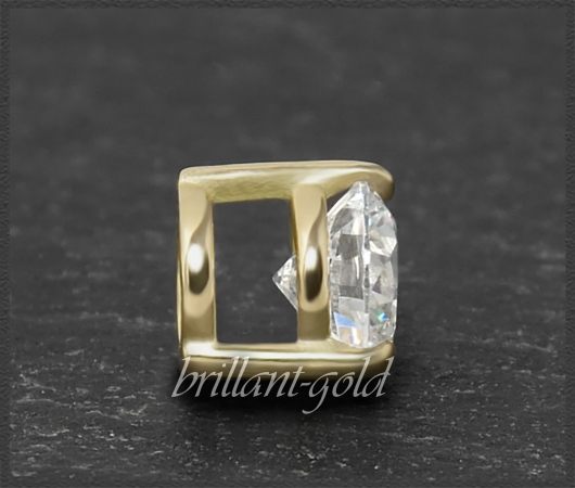 Anhänger + Kette in 585 Gelbgold, 0,57ct, VS1