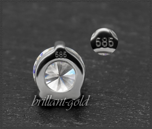 Brillant 585 Gold Anhänger 0,55ct; River D, VVS1