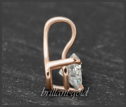Brillant Anhänger 585 Rotgold; 0,35ct, VS1