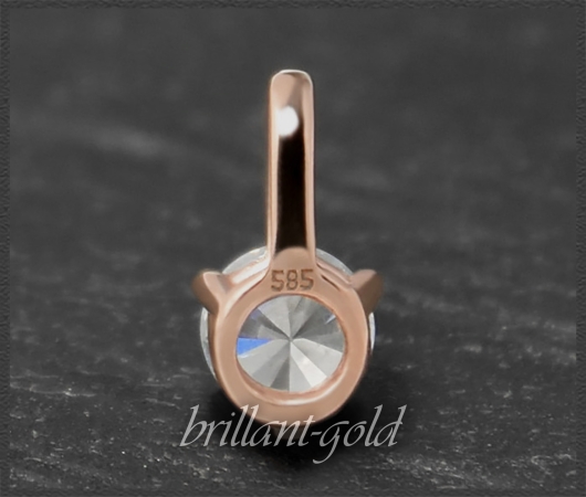 Brillant Anhänger 585 Rotgold; 0,35ct, VS1