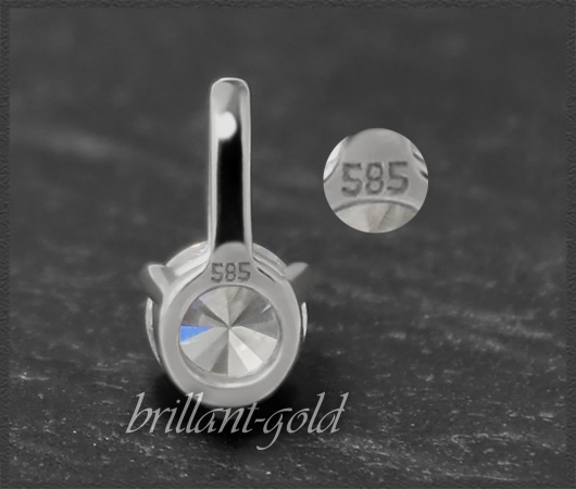Brillant 585 Gold Collier 0,37ct, Si2; DGI Zertifikat