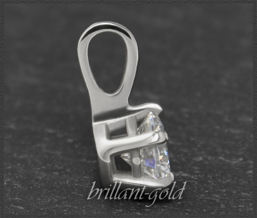 Brillant Anhänger 585 Gold, 0,80ct; 14K Weißgold