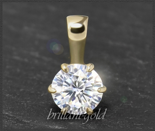 Brillant Anhänger 585 Gold; 0,62ct, River D & Si1