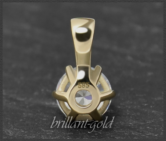 Brillant Anhänger 585 Gold; 0,62ct, River D & Si1