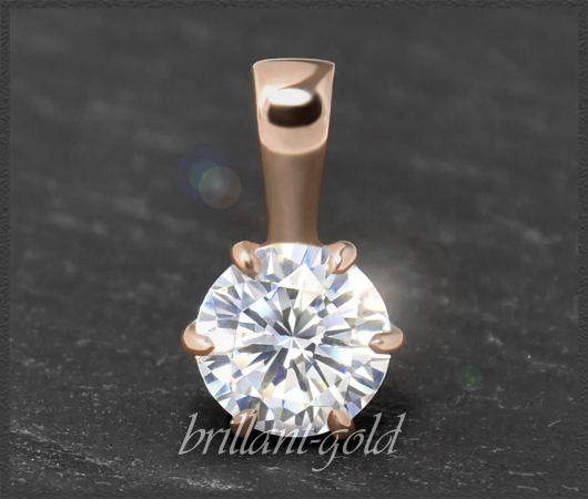 Brillant Anhänger 0,74ct, Si1; 585 Gold Gleiter
