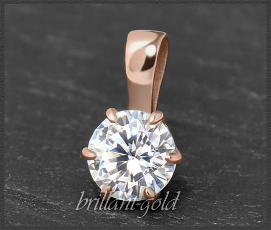 Brillant Anhänger 0,74ct, Si1; 585 Gold Gleiter