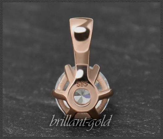Brillant Anhänger 0,74ct, Si1; 585 Gold Gleiter