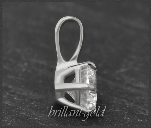 Diamant Anhänger 585 Gold; 0,72ct, River E, Si2