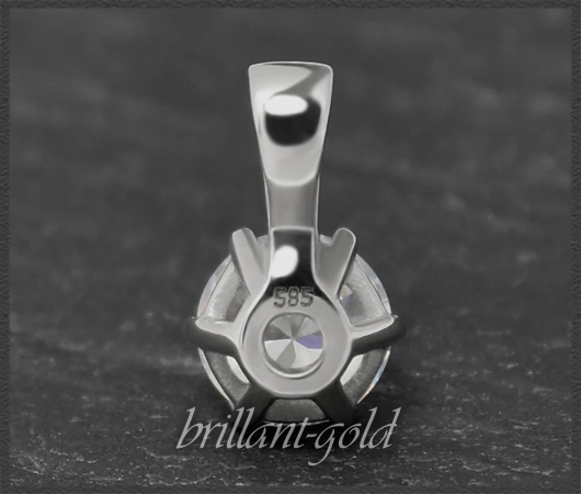 Diamant Anhänger 585 Gold; 0,72ct, River E, Si2