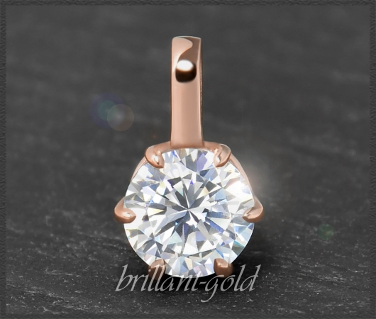 Brillant Anhänger aus 585 Gold; 0,99ct, VVS2