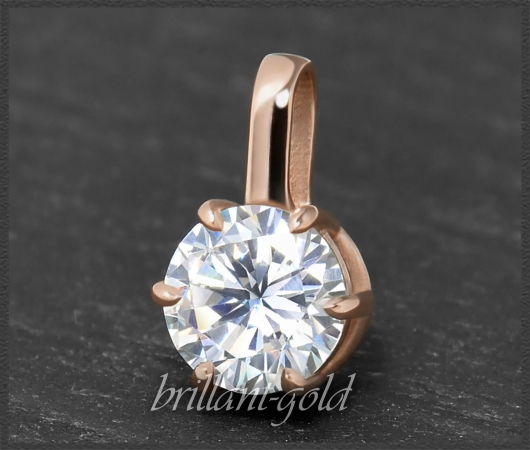 Brillant Anhänger aus 585 Gold; 0,99ct, VVS2