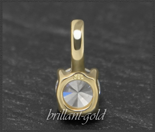 Brillant 585 Gold Anhänger; 0,52ct, River, Si1-2