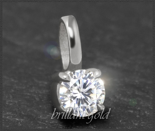 Diamant Anhänger & Kette 585 Gold; 0,39ct