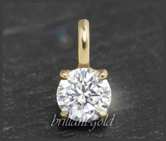 Diamant 0,75ct, Si2; Damen Anhänger 585 Gold