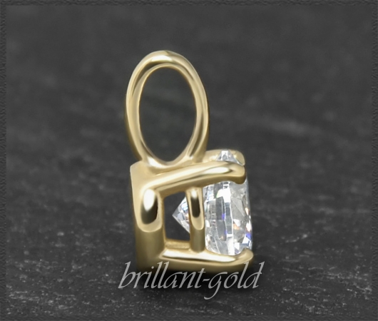 Diamant 0,75ct, Si2; Damen Anhänger 585 Gold