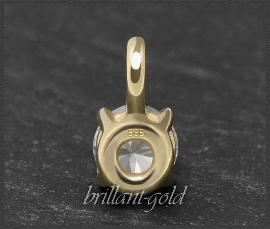 Diamant 0,75ct, Si2; Damen Anhänger 585 Gold