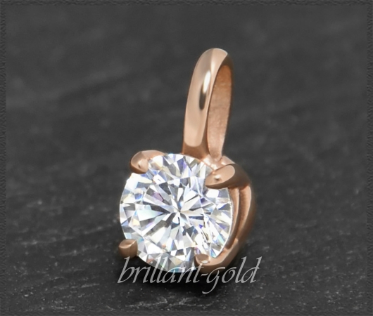 Brillant 585 Rotold Anhänger 0,74ct, Si