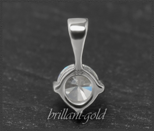 Brillant Anhänger in 585 Gold, 0,52ct, River D, Si2