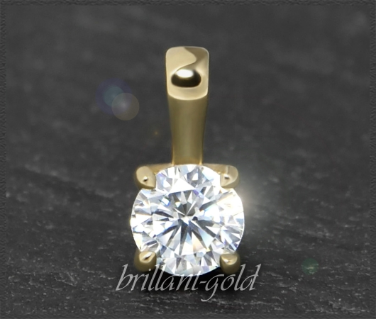 Brillant 585 Gold Anhänger; 0,51ct; DGI Zertifikat