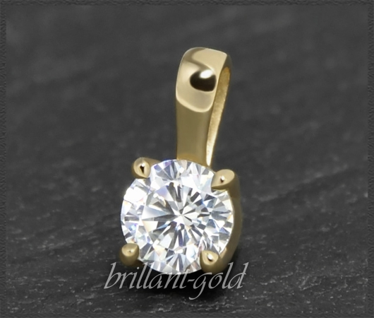 Brillant 585 Gold Anhänger; 0,51ct; DGI Zertifikat