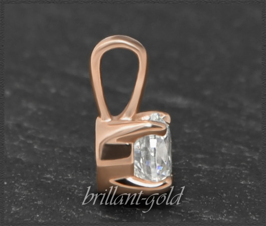 Brillant Anhänger & Kette 585 Gold; 0,47ct, River D
