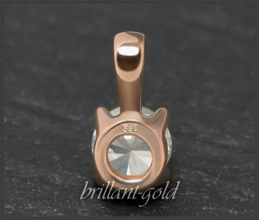 Brillant 585 Gold Anhänger; 0,45ct mit DGI Zertifikat