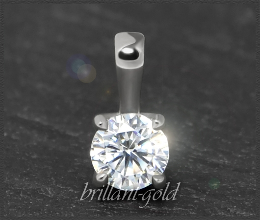 Brillant 585 Gold Anhänger 0,52ct; River D, Si1-2