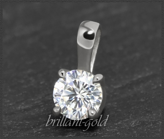 Brillant 585 Gold Anhänger 0,52ct; River D, Si1-2