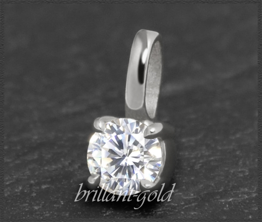 Brillant 585 Gold Anhänger; mit 0,27ct; VS1