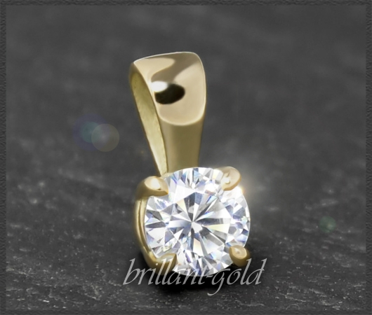 Diamant Anhänger 0,268ct, 585 Gold, IGI Zertifikat